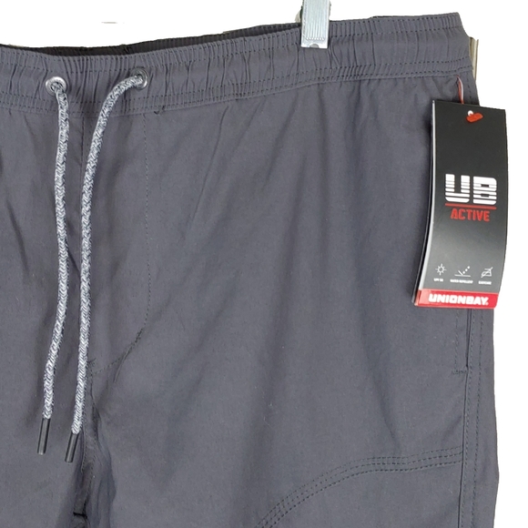 NWT UnionBay $52 Mens XL Black or Gray  Drawstring Joggers - Picture 8 of 11